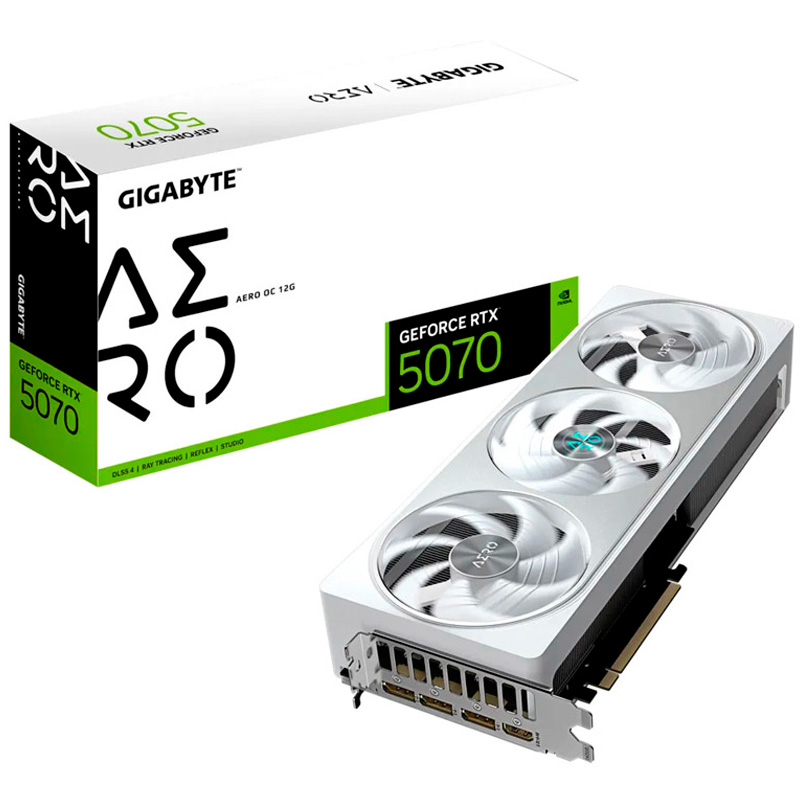 Tarjeta Gráfica Gigabyte GeForce RTX 5070 AERO OC 12GB GDDR7 DLSS4