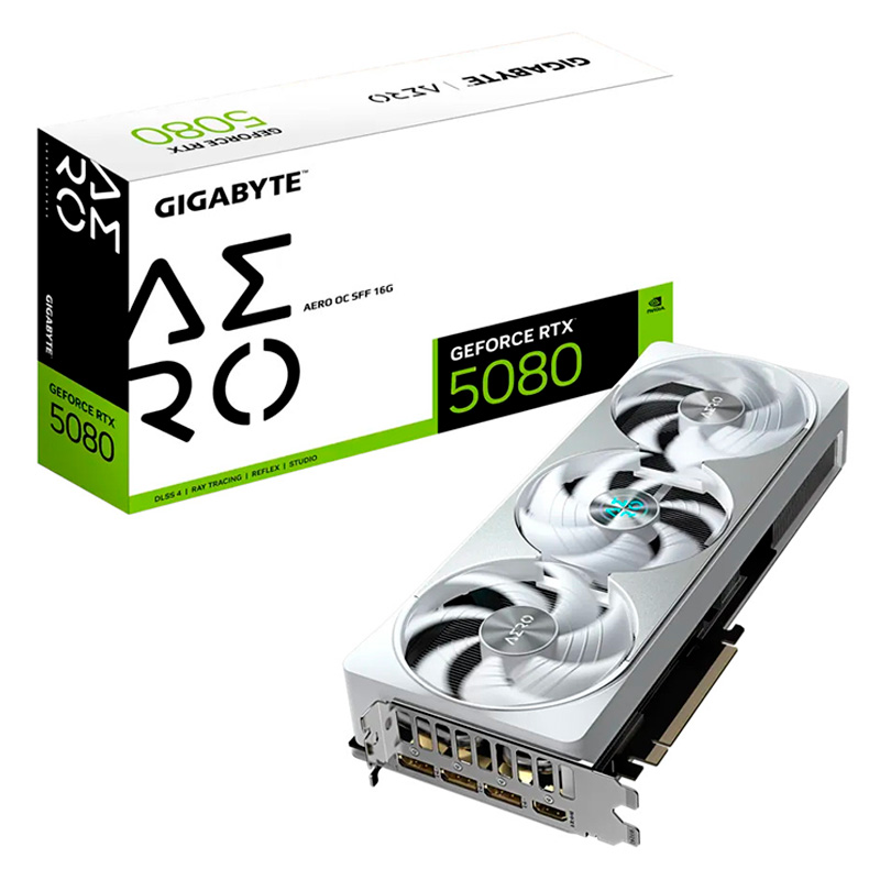 Tarjeta Gráfica Gigabyte GeForce RTX 5080 AERO OC SFF 16GB GDDR7 DLSS4