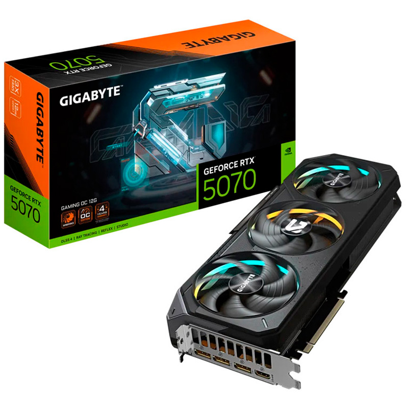 Tarjeta Gráfica Gigabyte GeForce RTX 5070 Gaming OC 12GB GDDR7 DLSS4