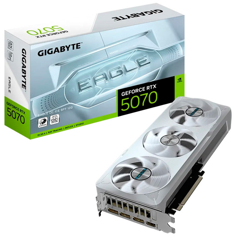 Tarjeta Gráfica Gigabyte GeForce RTX 5070 EAGLE OC ICE SFF 12GB GDDR7 DLSS4