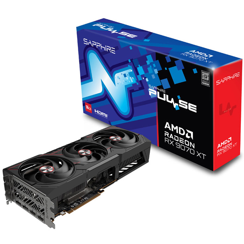 Tarjeta Gráfica Sapphire Pulse AMD Radeon RX 9070 XT 16GB GDDR6