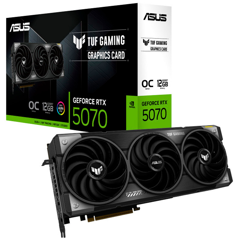 Tarjeta Gráfica Asus TUF Gaming GeForce RTX 5070 OC 12GB GDDR7 DLSS4