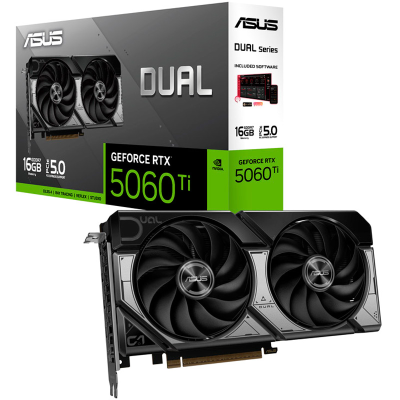 Tarjeta Gráfica Asus Dual GeForce RTX 5060 Ti OC 16GB GDDR7 DLSS4