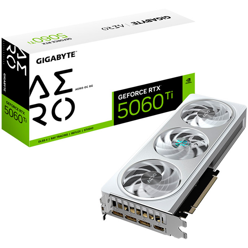 Tarjeta Gráfica Gigabyte GeForce RTX 5060 Ti AERO OC 8GB GDDR7 DLSS4
