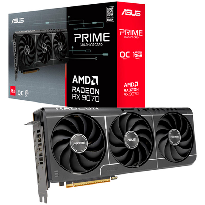 Tarjeta Gráfica Asus Prime Radeon RX 9070 EVO OC Edition 16GB GDDR6