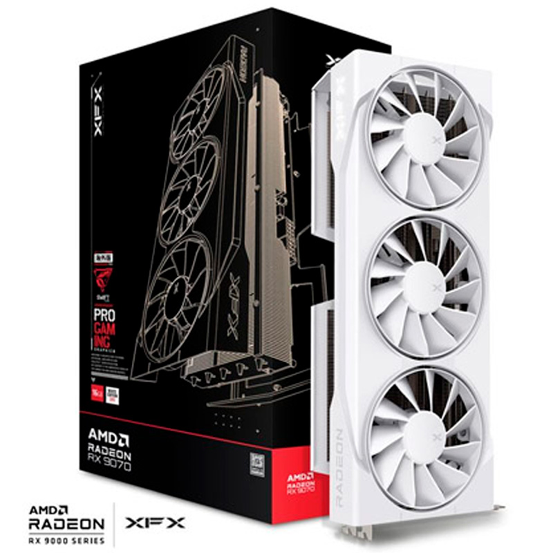 Tarjeta Gráfica XFX Swift AMD Radeon RX 9070 OC Gaming Edition White 16GB GDDR6