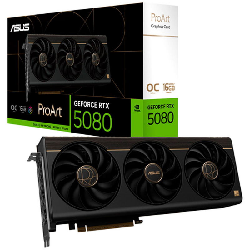 Tarjeta Gráfica Asus ProArt GeForce RTX 5080 OC Edition 16GB GDDR7 DLSS4