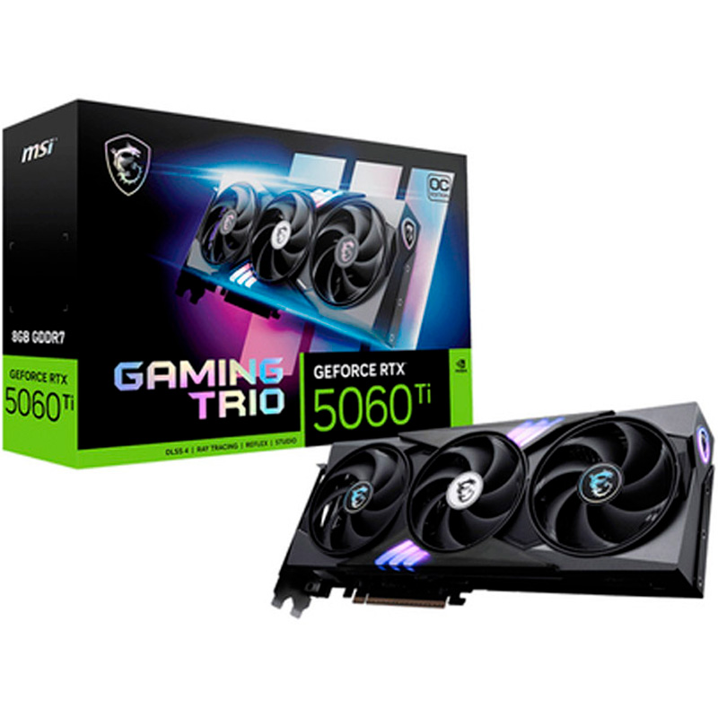 Tarjeta Gráfica MSI GeForce RTX 5060 Ti GAMING TRIO OC 8GB GDDR7 DLSS4